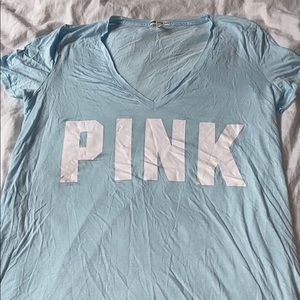 PINK Light Blue T-shirt Sz M
